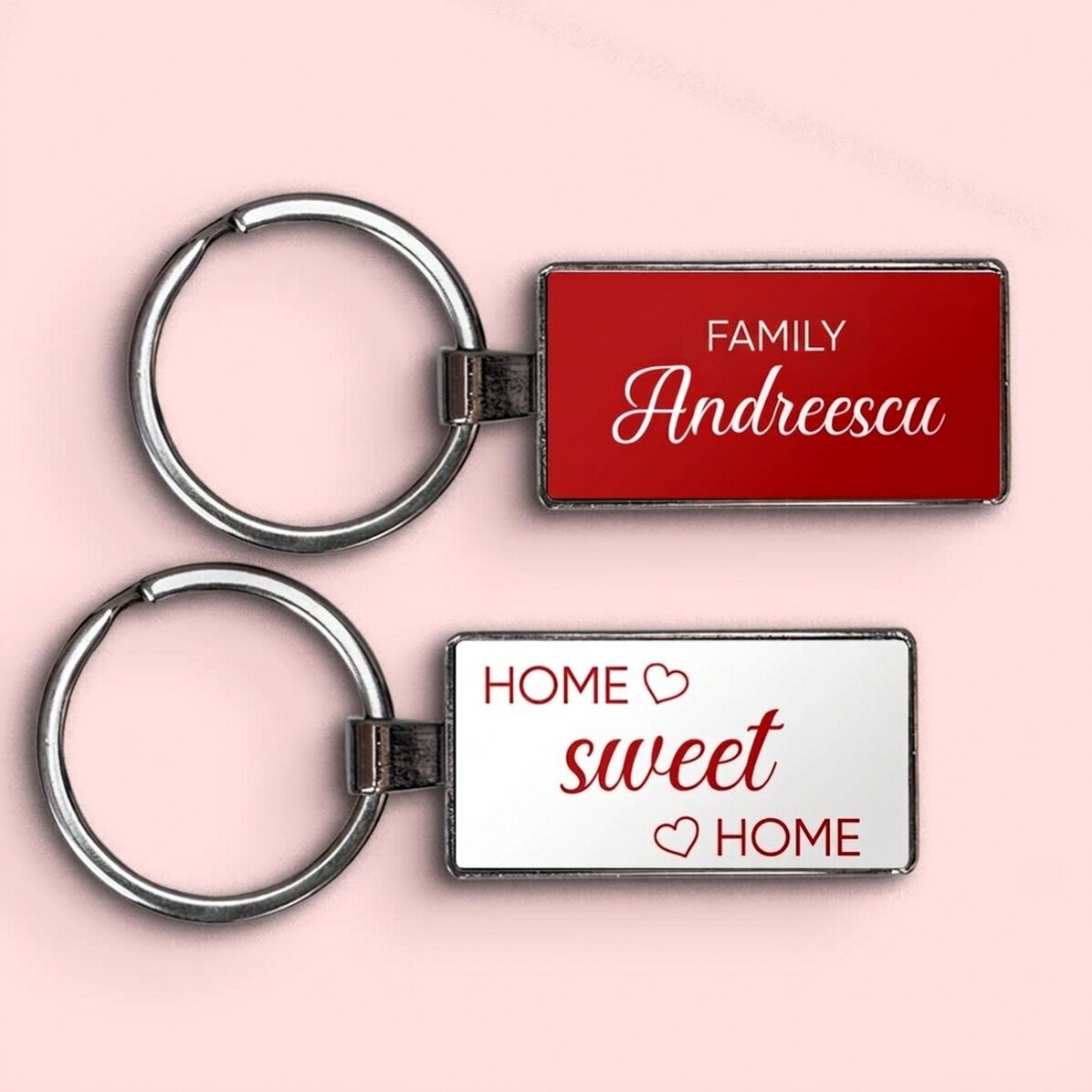 Personalised keyring with text - Home