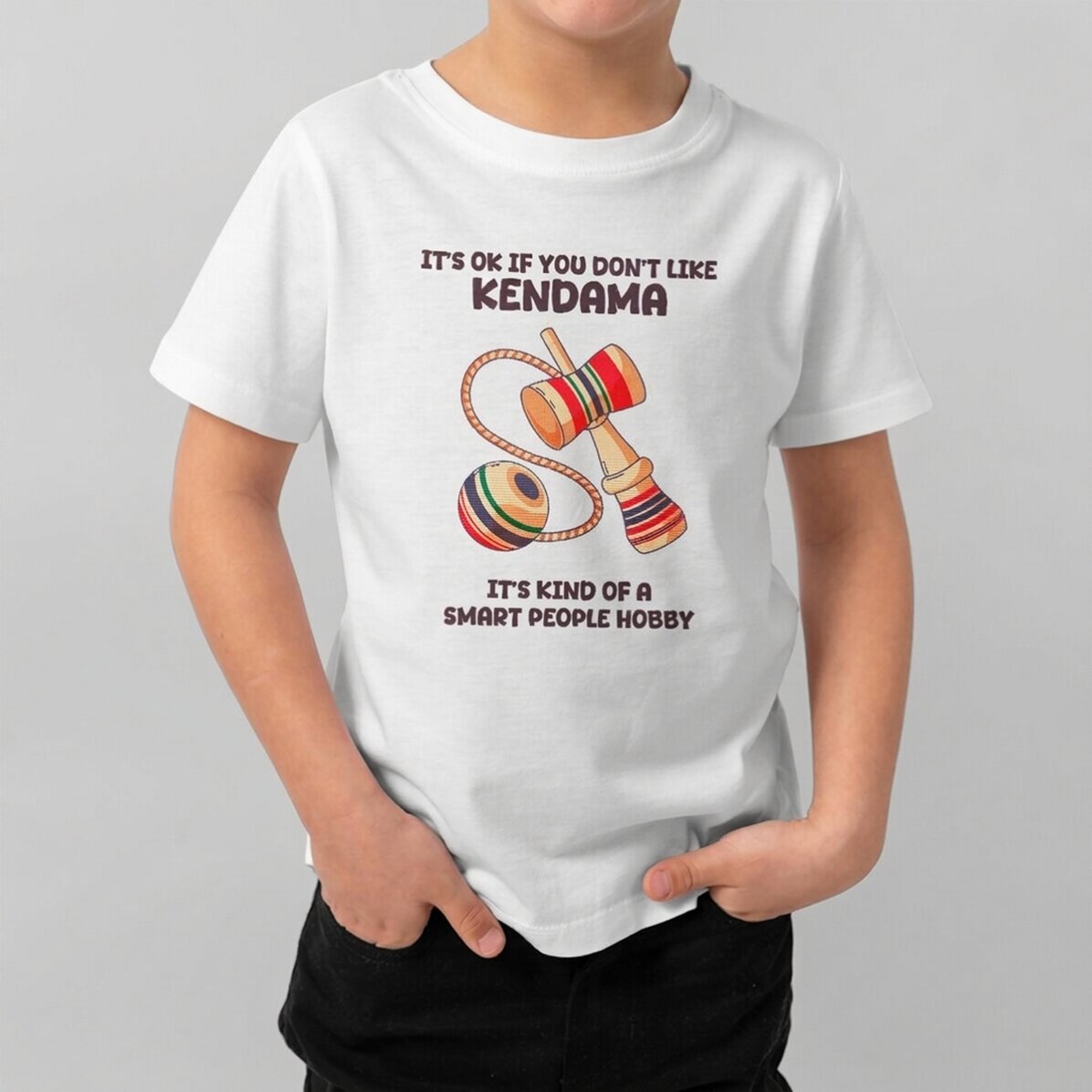 Customised cotton T-shirt for children with text - Smart hobby