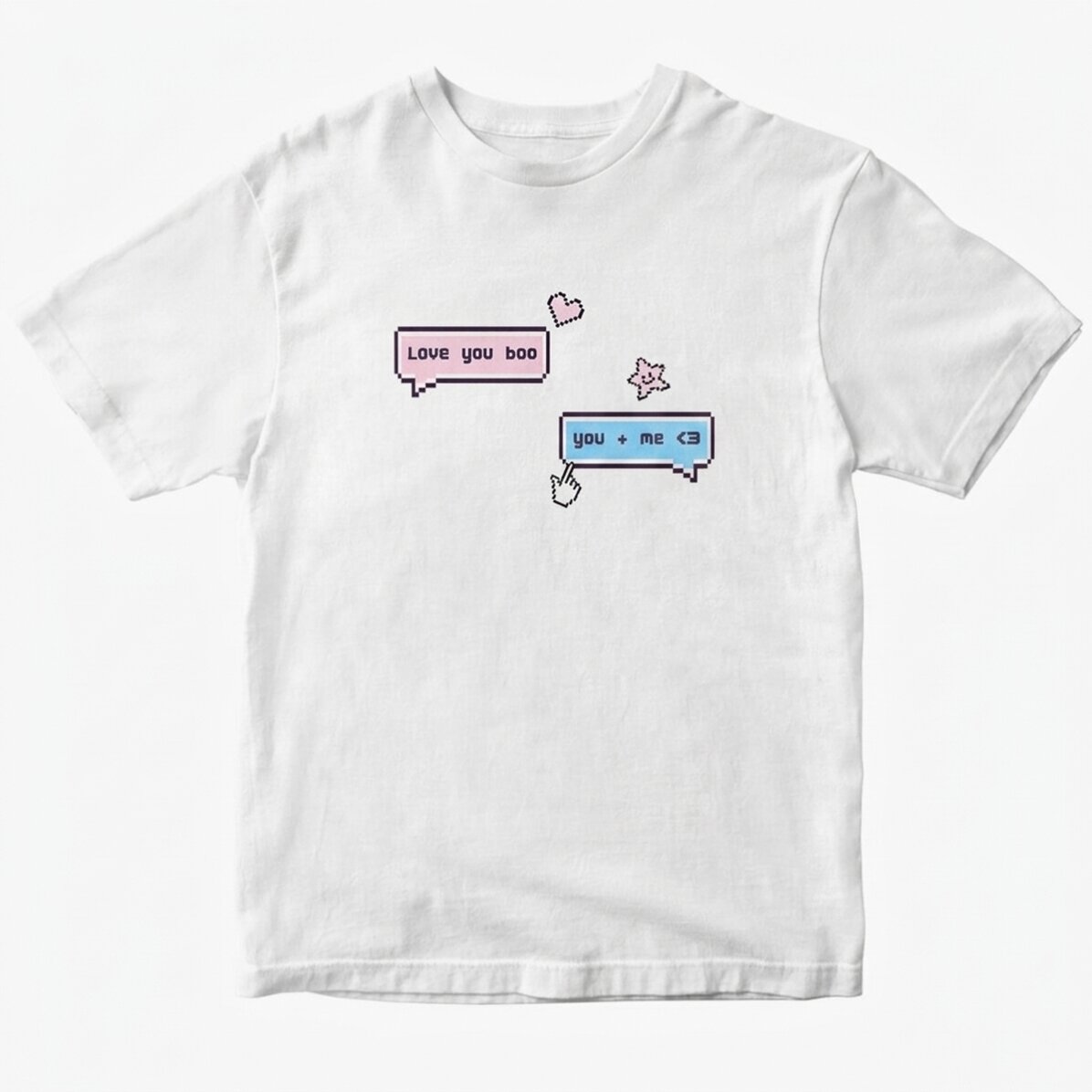 Custom cotton T-shirt with text - Pixel Chat
