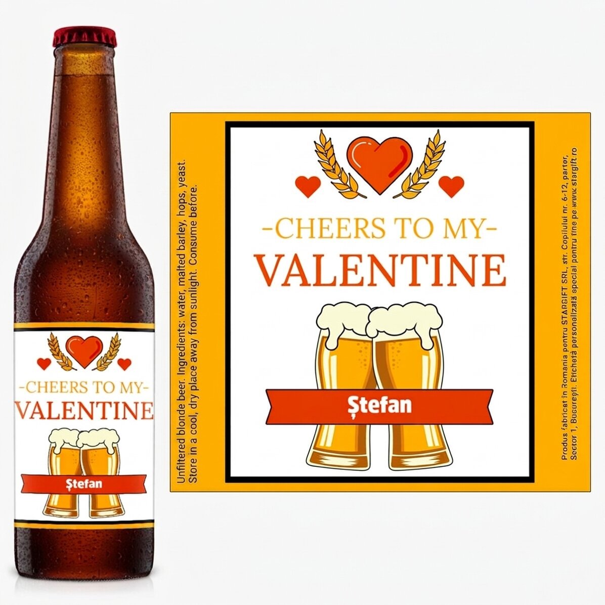 Personalised beer with message - Love