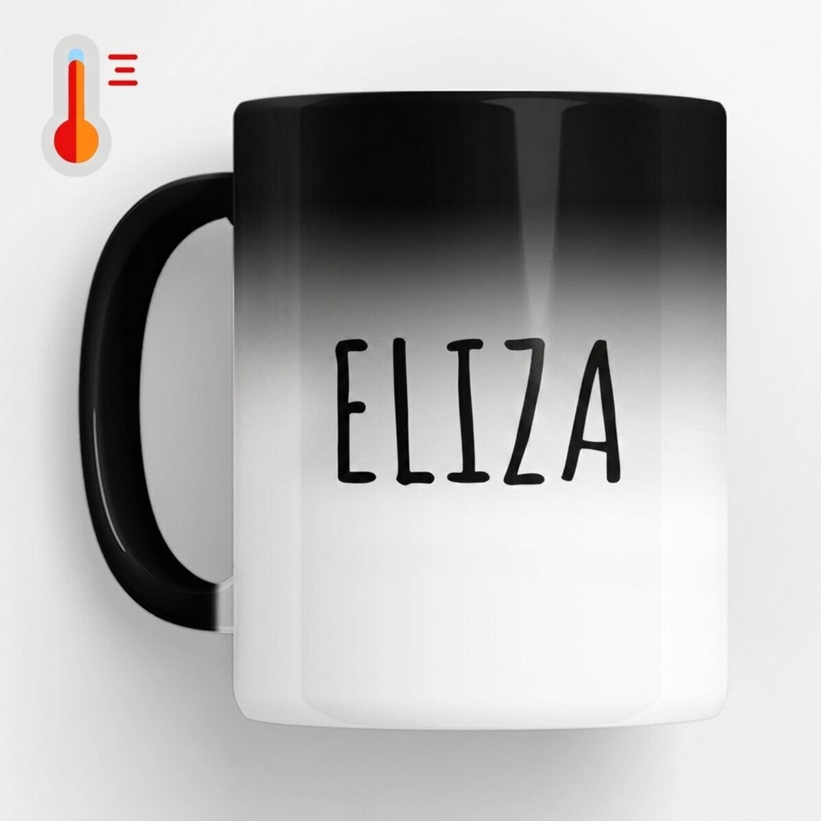 Personalised heat-sensitive mug with name