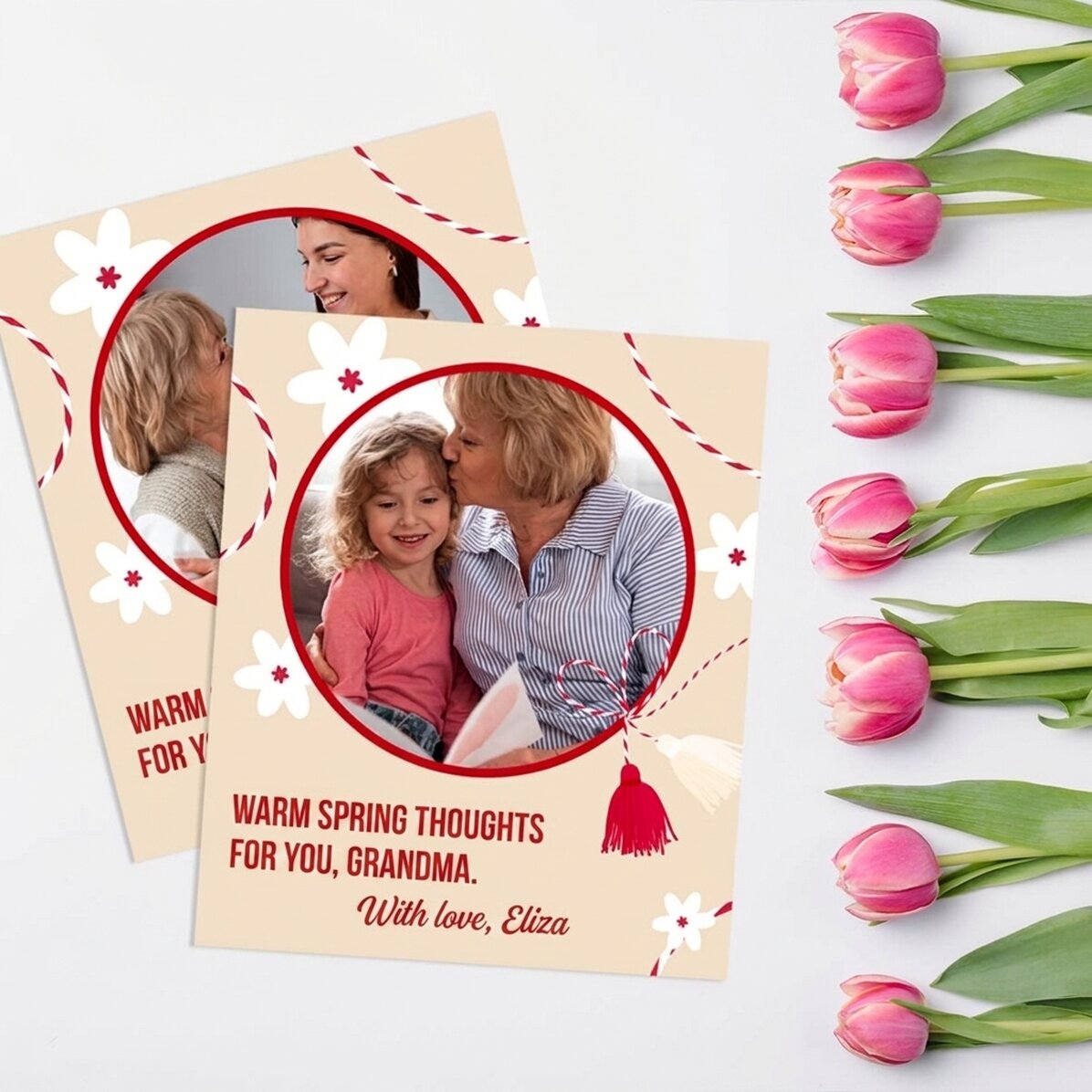 10x12 cm photo personalised with a photo and text
