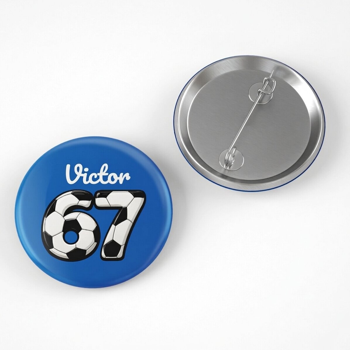 Personalised badge with name - 67 Six Seven Football