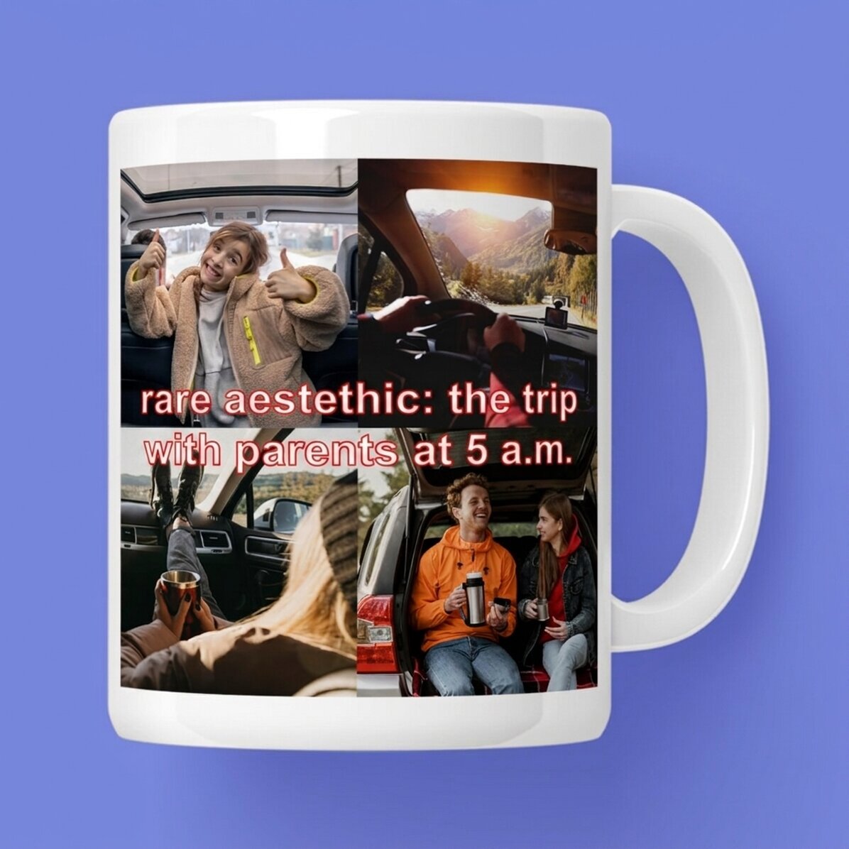 Personalised mug with photos and text - Rare aesthetic