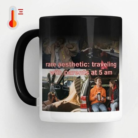 Personalised heat-sensitive mug with photos and text - Rare aesthetic