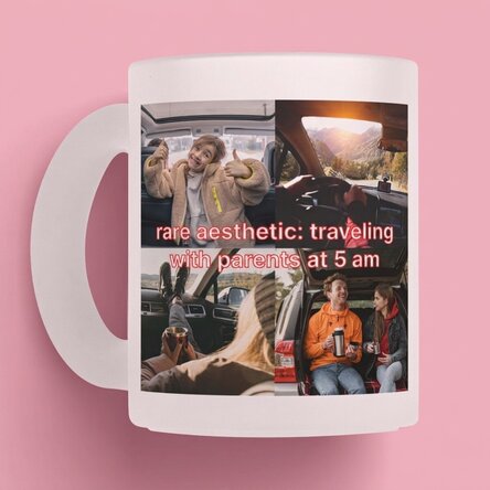 Personalised mug with photos and text - Rare aesthetic