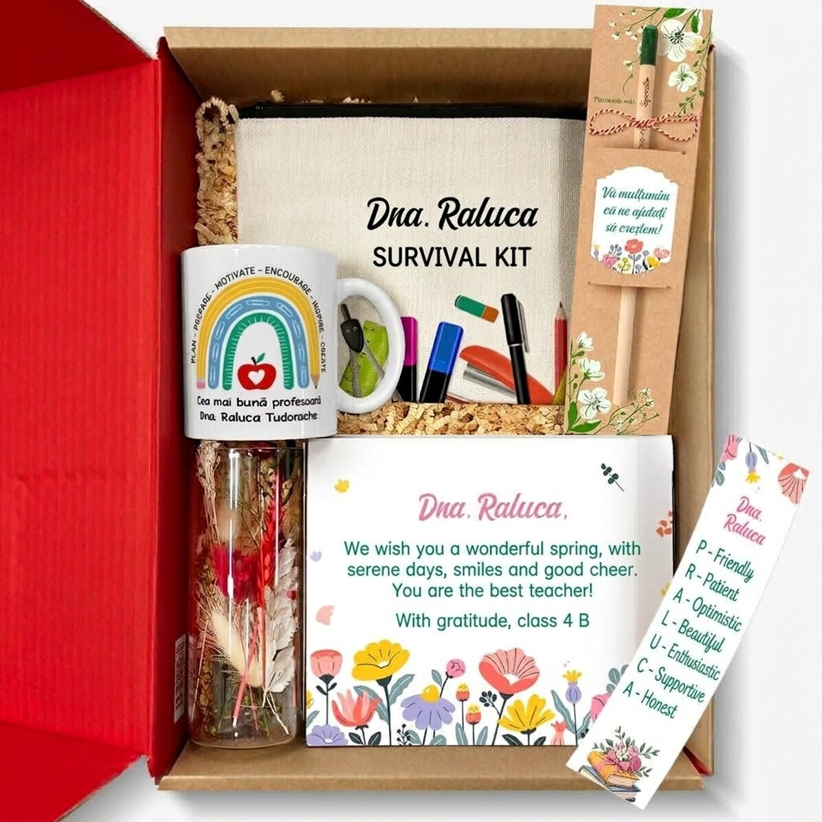 Personalised gift set for teachers on 1st and 8th March