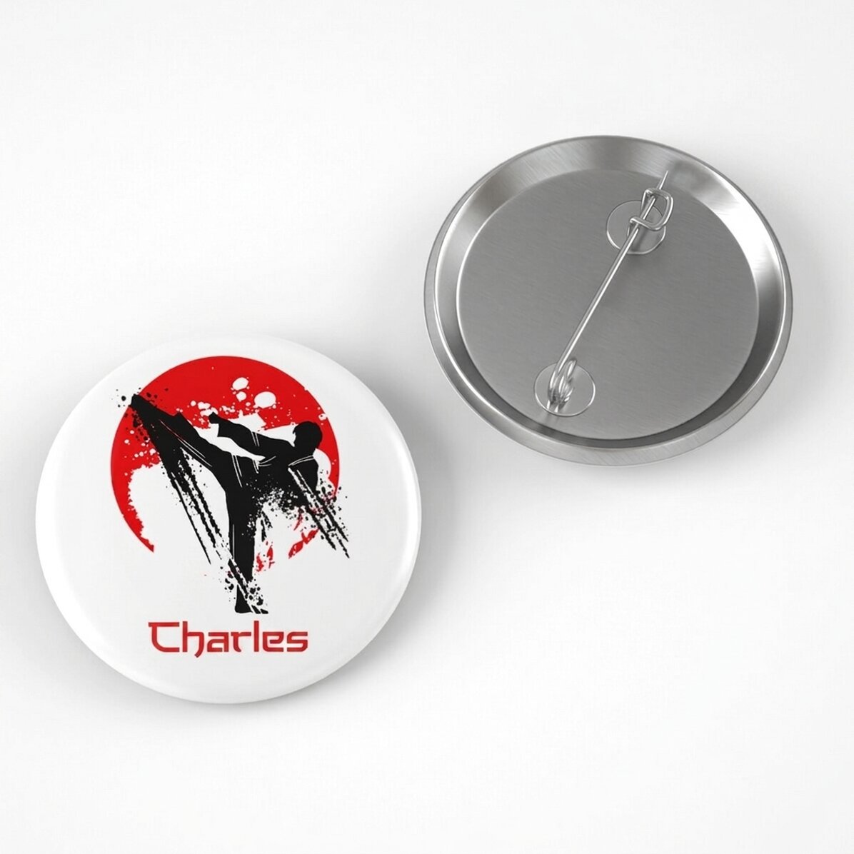 Personalised badge with text - Martial Arts