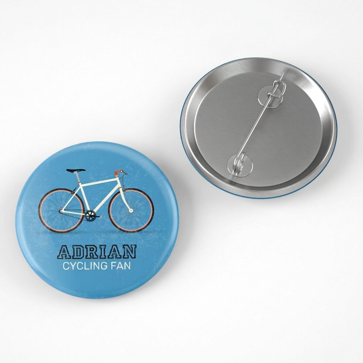 Personalised badge with text - Bike lover