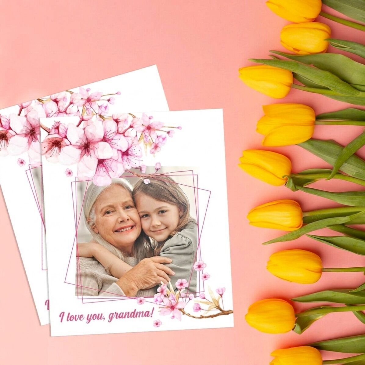 10x12 cm photo frame personalised with a photo - Spring