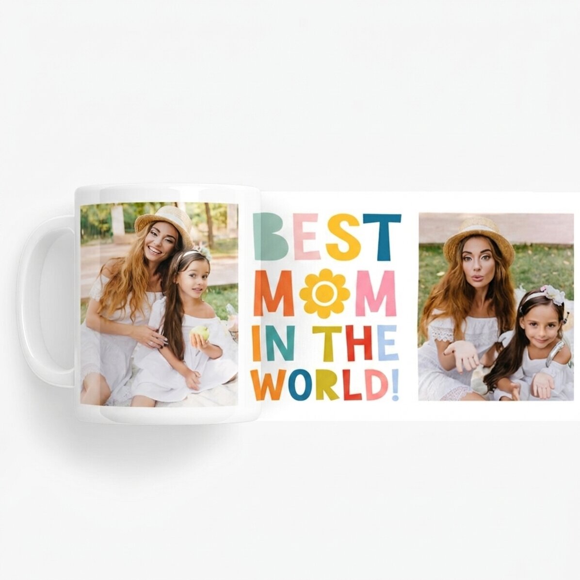 Personalised mug with 2 photos - Best mum ever!