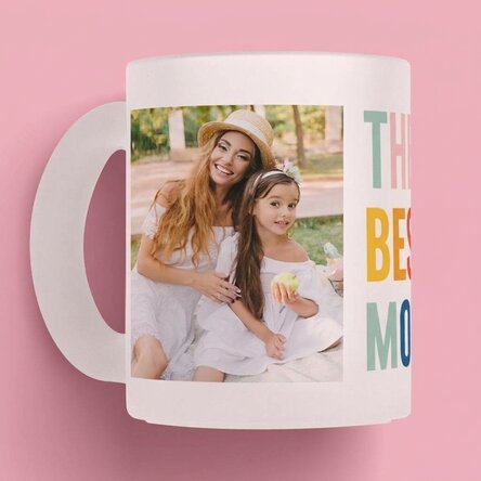 Personalised mug with 2 photos - Best mum ever!