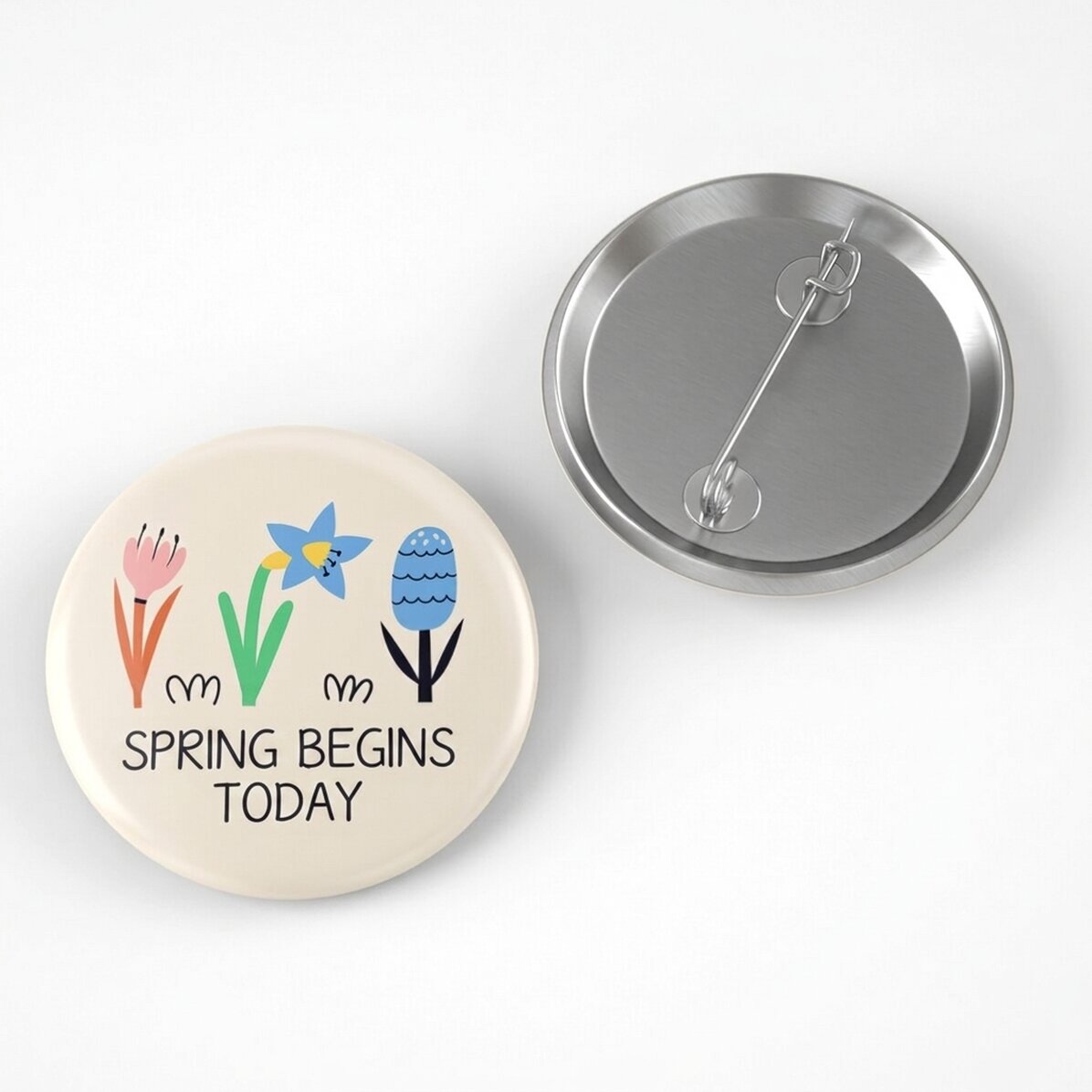 Personalised badge with text - Beginning of spring