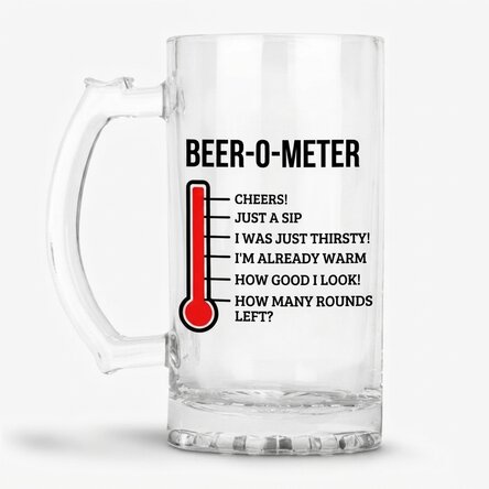 Personalised beer mug - Beer-o-meter