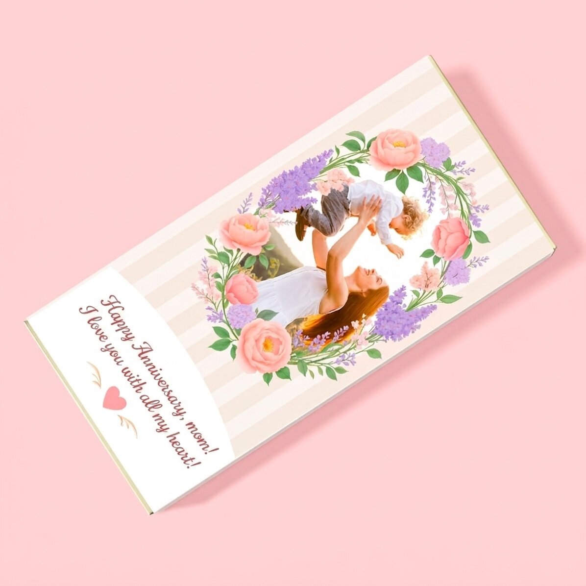Personalised chocolate with text and photo - Mum