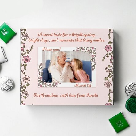 Personalised box of sweets with photo and text - Floricele