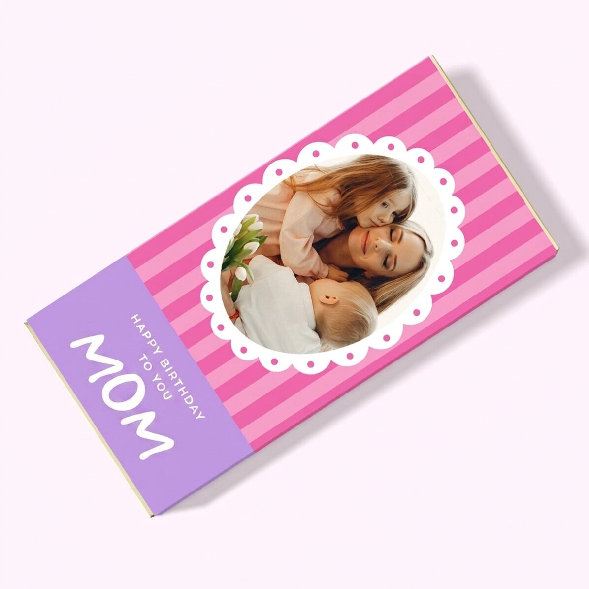 Personalised chocolate with message and photo - Mum