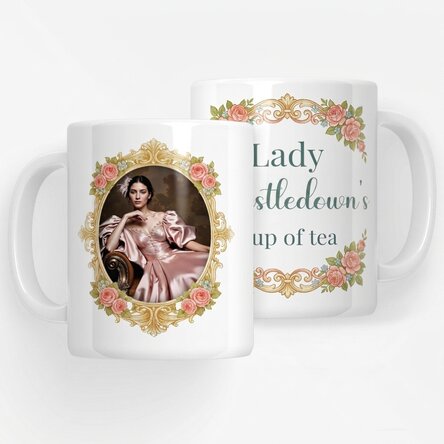 Personalised mug with photo and text - Bridgerton Aesthetic