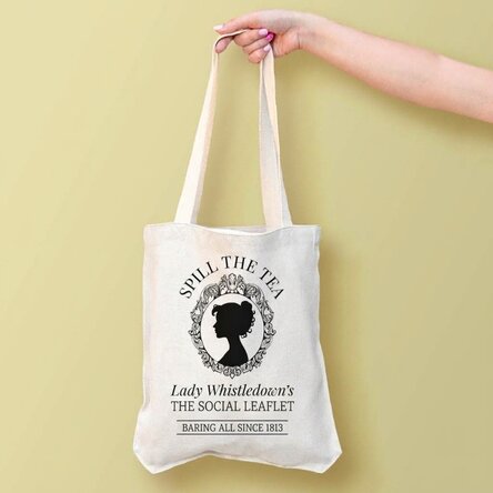 Personalised tote bag with text - Spill the tea