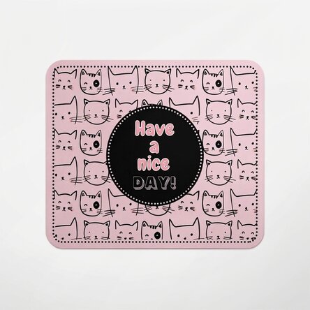 Mouse pad with text - Cats