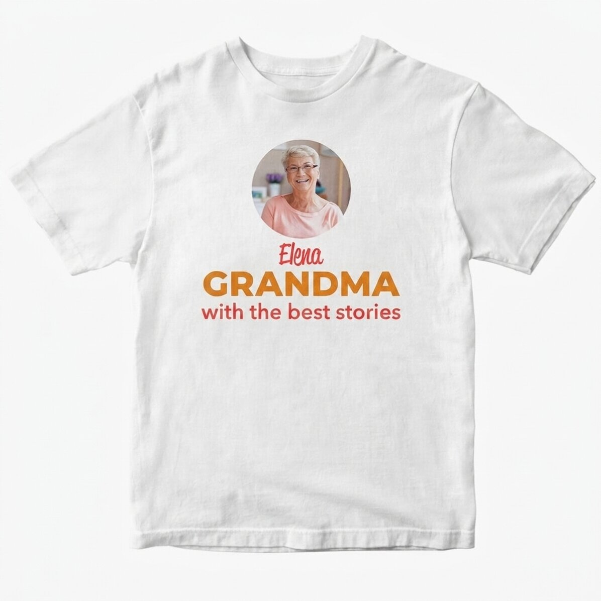 Custom cotton T-shirt with text - Grandmother