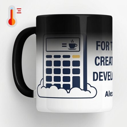 Personalised heat-sensitive mug with text - Accounting