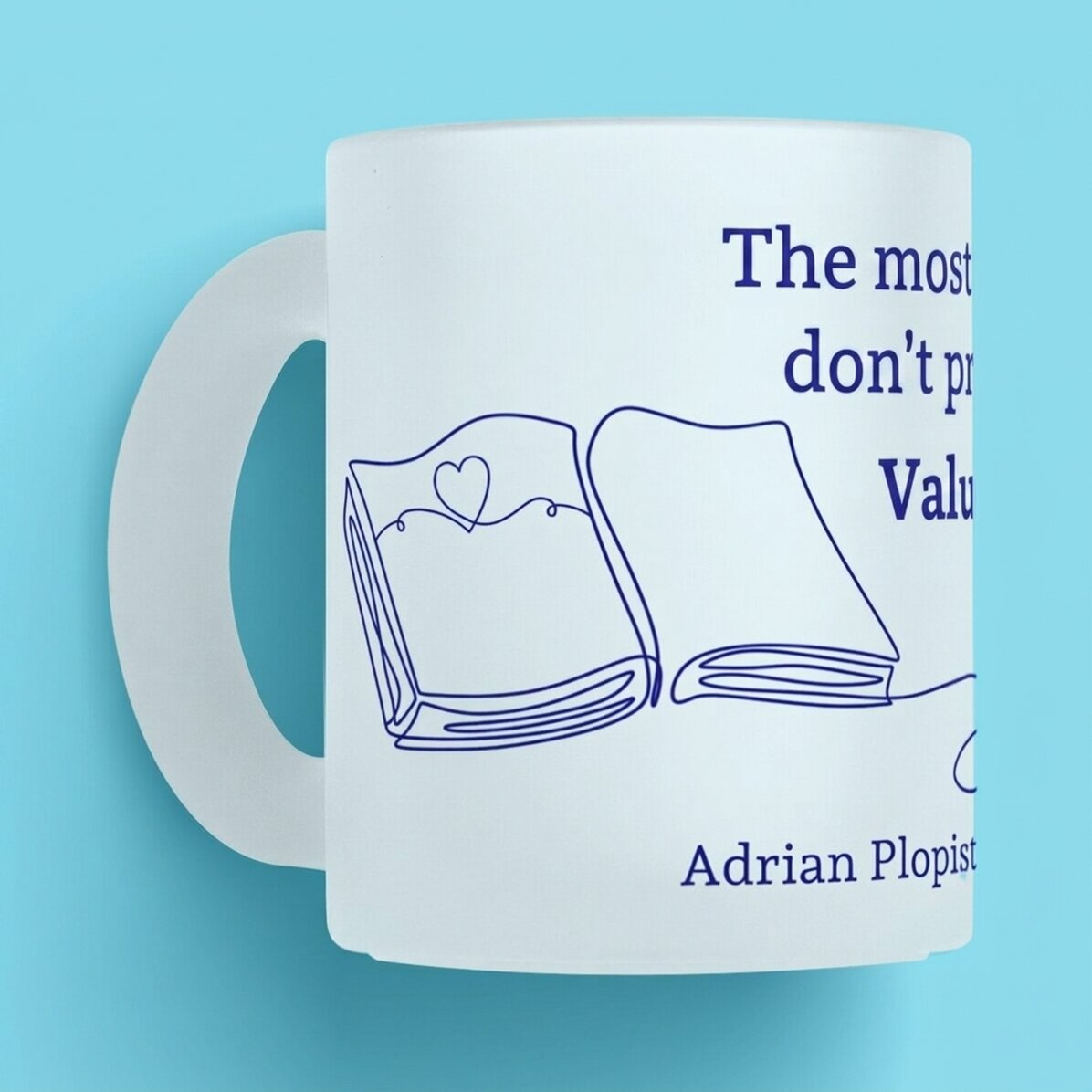 Personalised mug with text for teachers