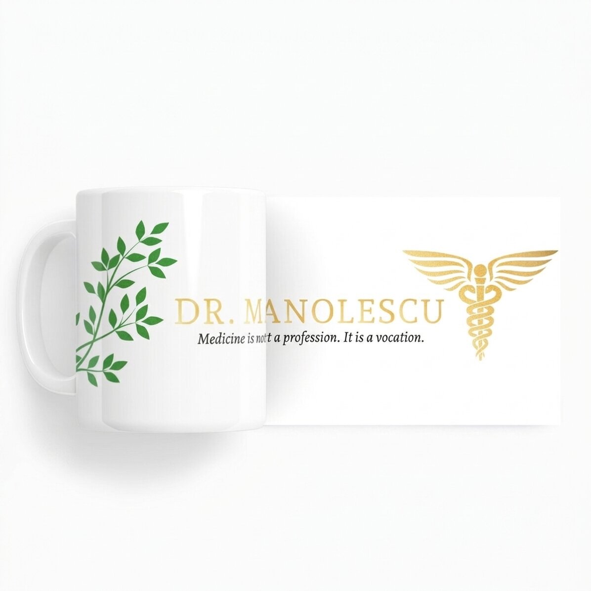 Personalised mug with text - Golden Doctor