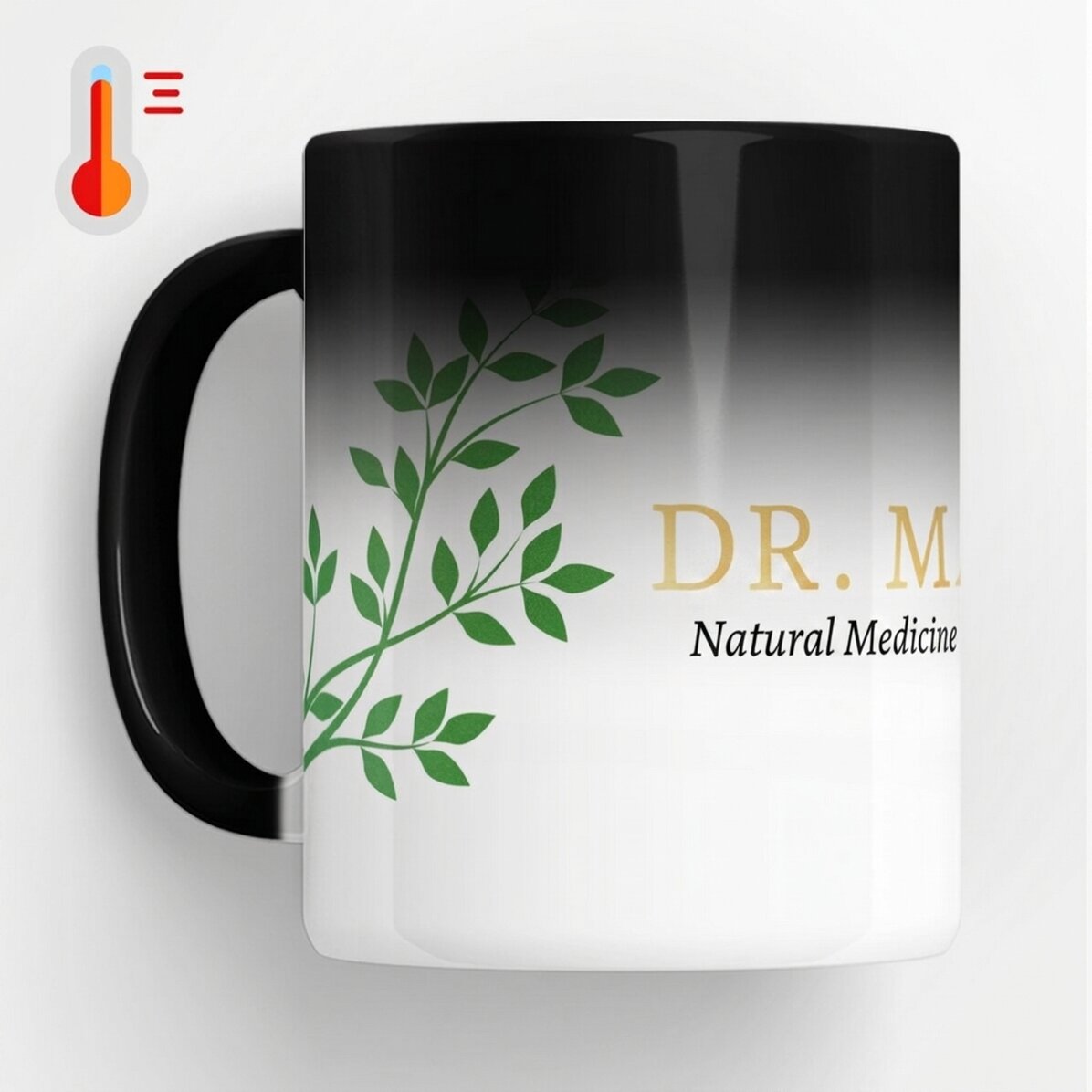 Personalised thermo-sensitive mug with text - Golden Doctor