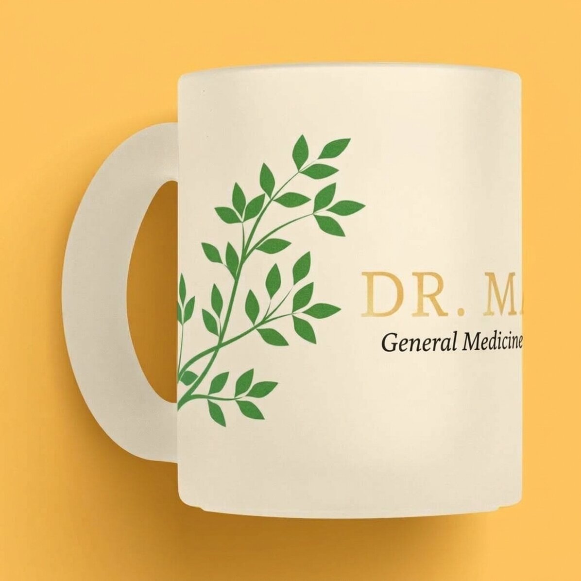Personalised mug with text - Golden Doctor