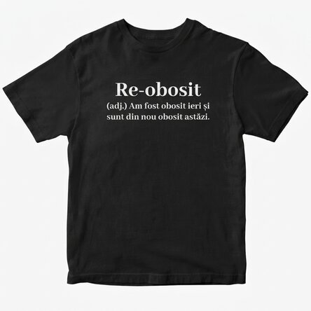 Personalised cotton T-shirt with text - Re-tired
