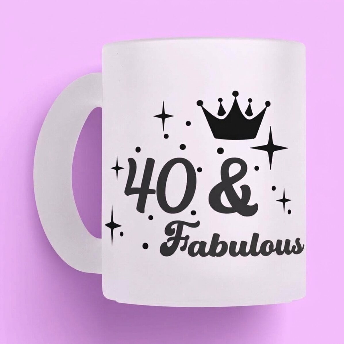 Personalised frosted glass tumbler with birthday message - Fabuloasa