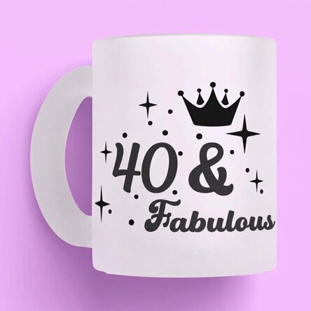 Personalised frosted glass tumbler with birthday message - Fabuloasa