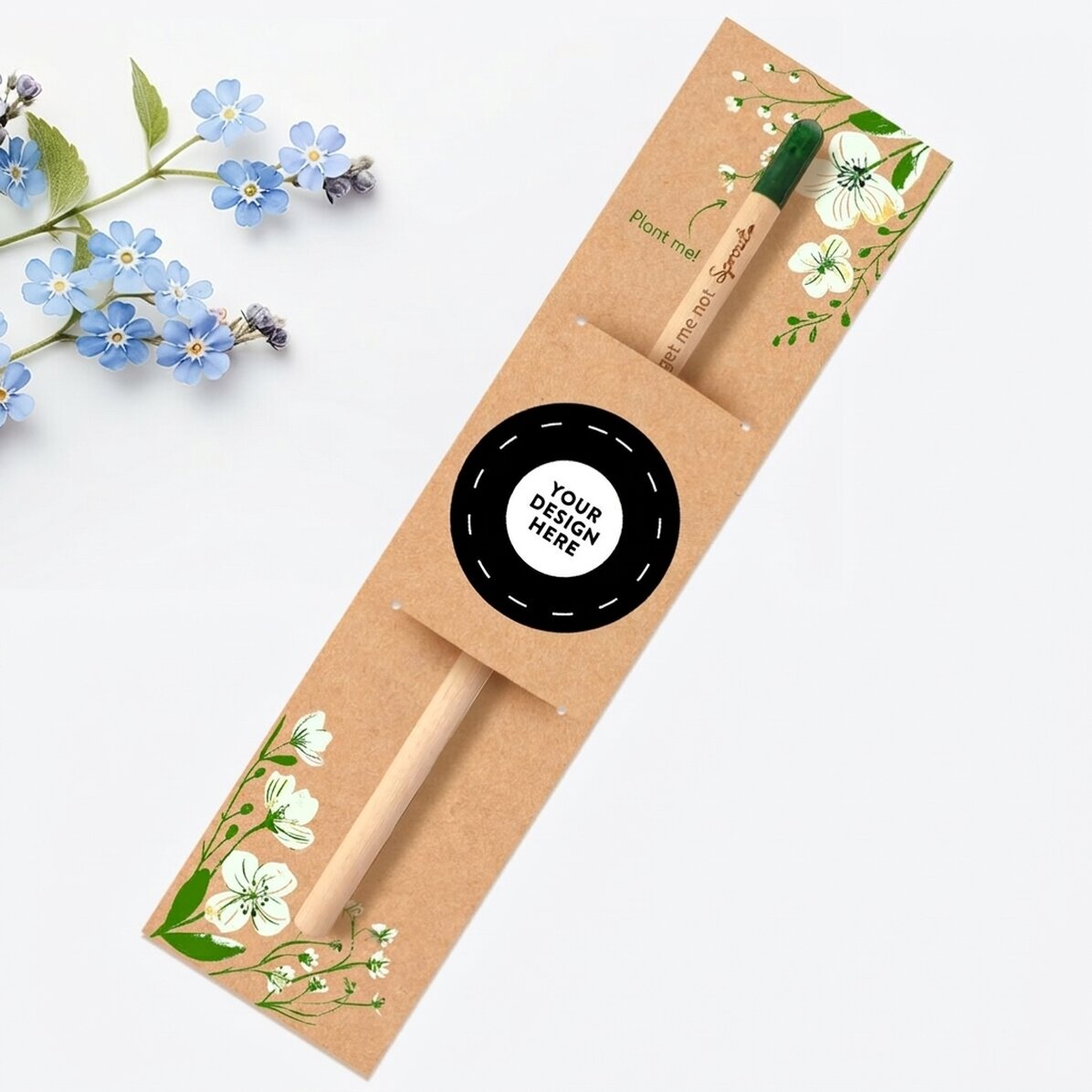 Personalised plantable pencil featuring your own design