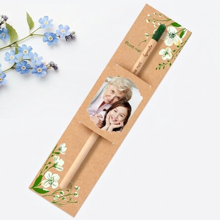Personalised plantable pencil with a photo