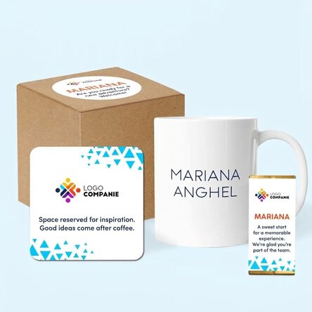 Personalised corporate gift set – Welcome to the team