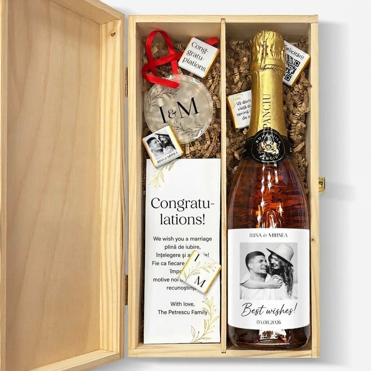 Personalised wedding gift set