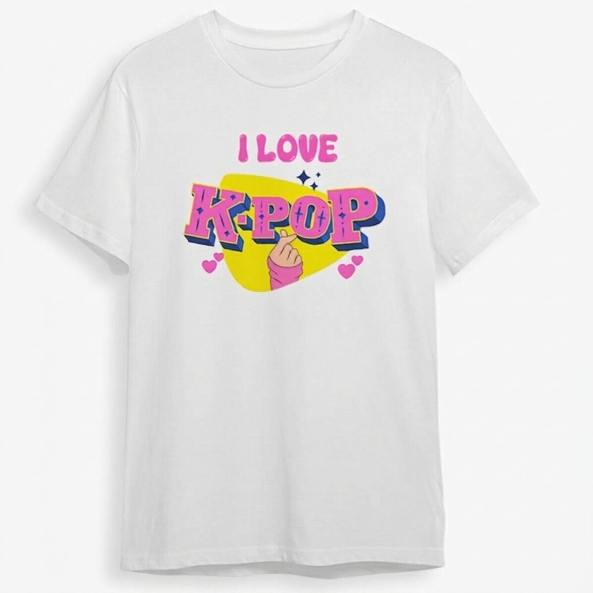 Personalised cotton T-shirt for children with text - K-pop