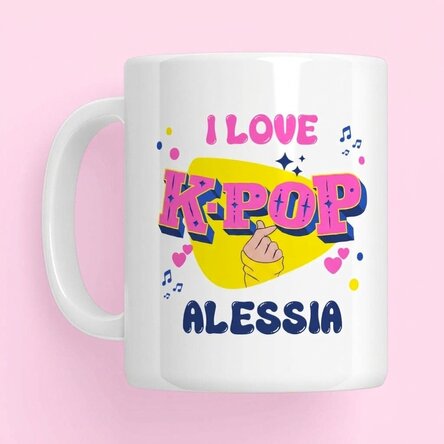 Personalised mug with text - K-pop