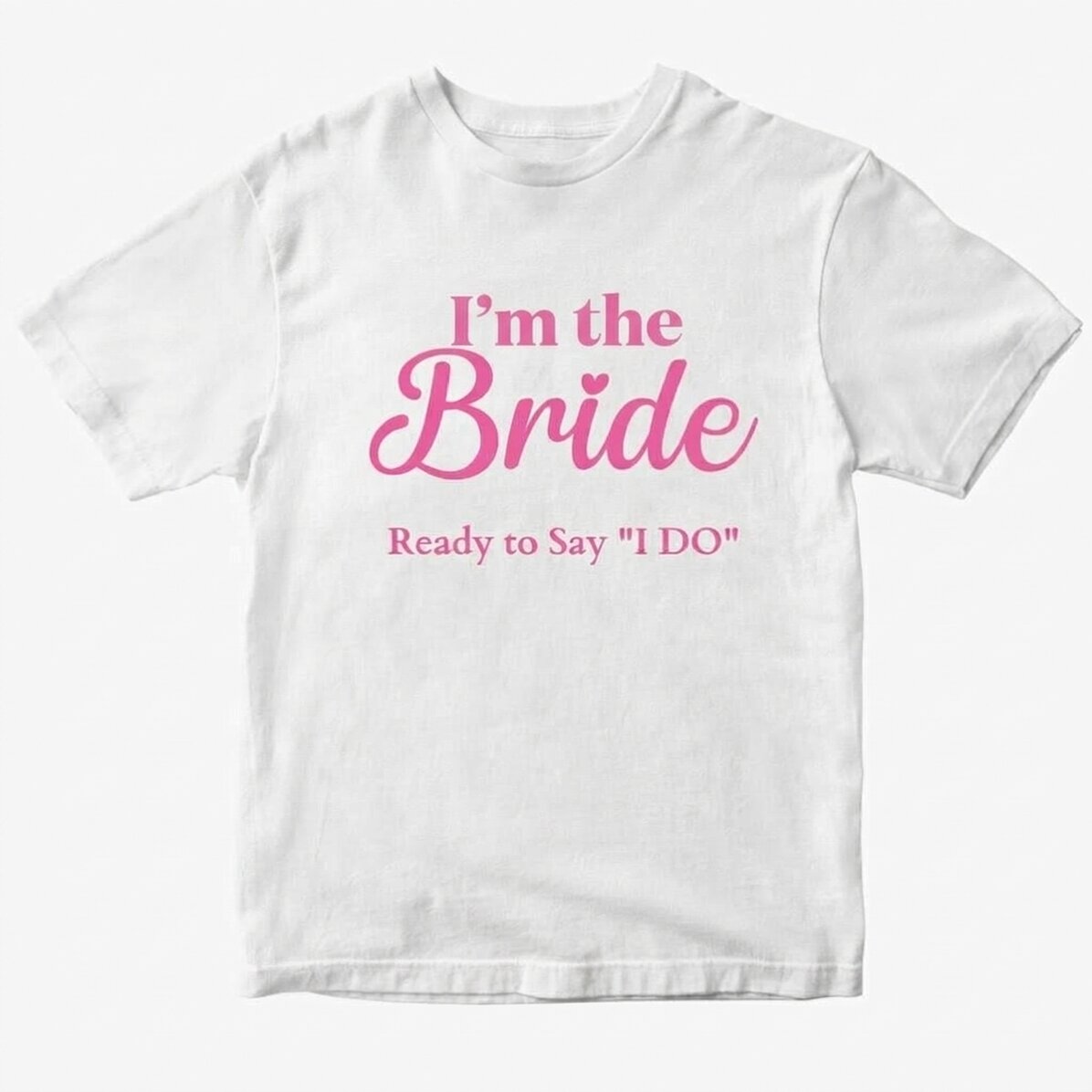Personalised cotton T-shirt with text – The Bride’s Team