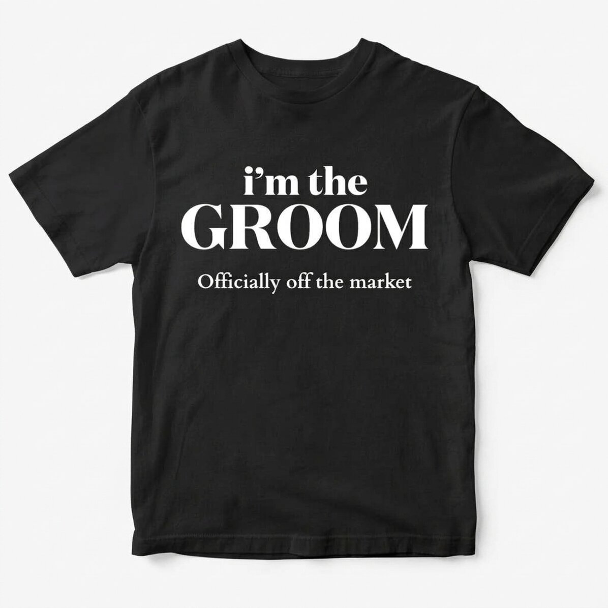 Personalised cotton T-shirt with text – The groom’s team