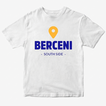 Personalised cotton T-shirt featuring the name of your neighbourhood