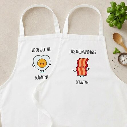 Personalised socks for couples with a funny message – Bacon and eggs
