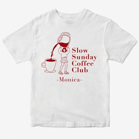 Personalised cotton T-shirt with text – Coffee