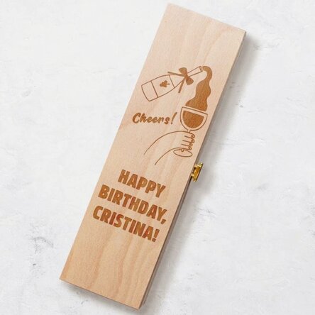 Personalised wine box – Happy Birthday