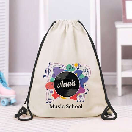 Personalised rucksack with text – Music