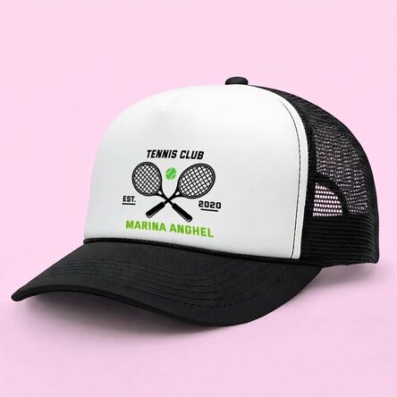 Personalised cap with message - Tennis