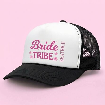Personalised cap with text - Bride tribe