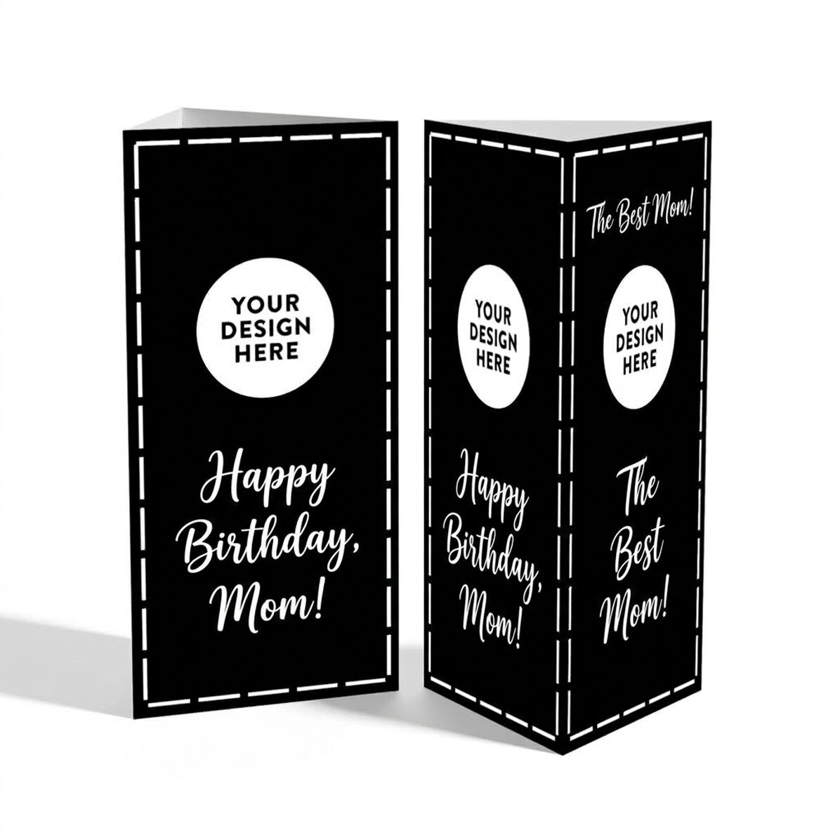Personalised pyramid leaflet featuring your own graphics