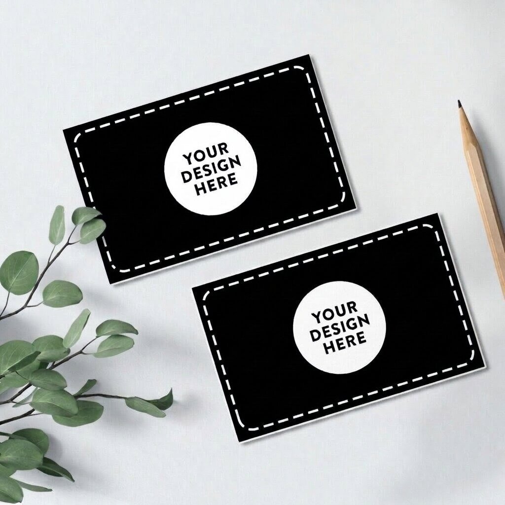 Double-sided personalised paper business cards featuring your own design